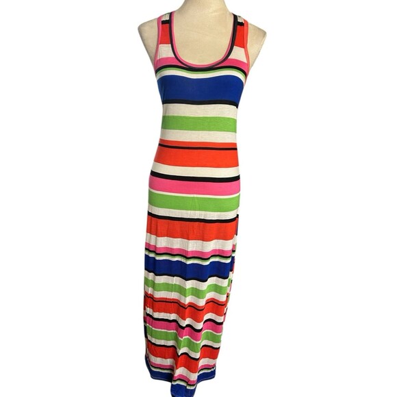 Poetry Womens Maxi Dress Racerback Striped Multi Sleeveless Pullover Size S ? - Picture 1 of 8